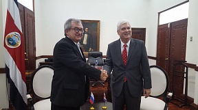Sobre el encuentro del Embajador Alexander Dogadin con el Ministro de Relaciones Exteriores y Culto de Costa Rica Manuel Ventura Robles
